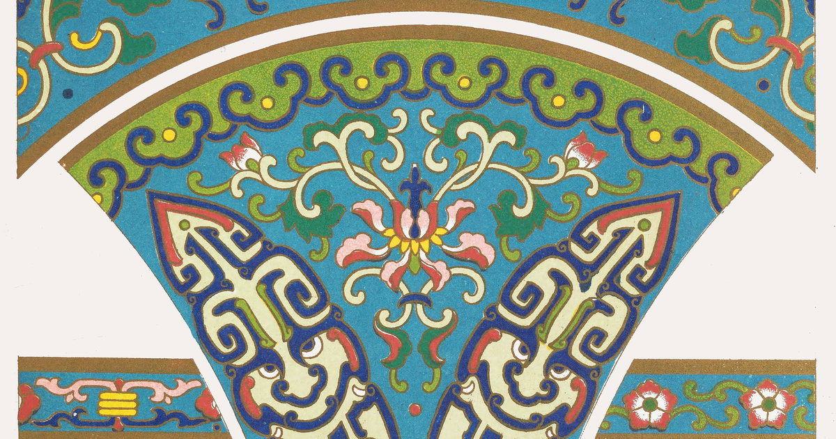２冊 ラシネꕤ世界装飾 ORNEMENT OWEN JONES 模様 図案 装飾 Untitled Image by Owen Jones from Examples of Chinese Ornament