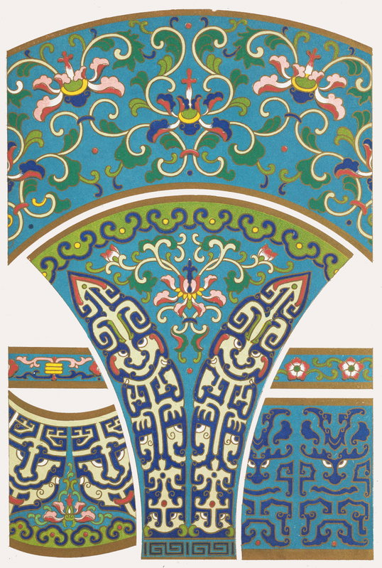２冊 ラシネꕤ世界装飾 ORNEMENT OWEN JONES 模様 図案 装飾 Untitled Image by Owen Jones from Examples of Chinese Ornament
