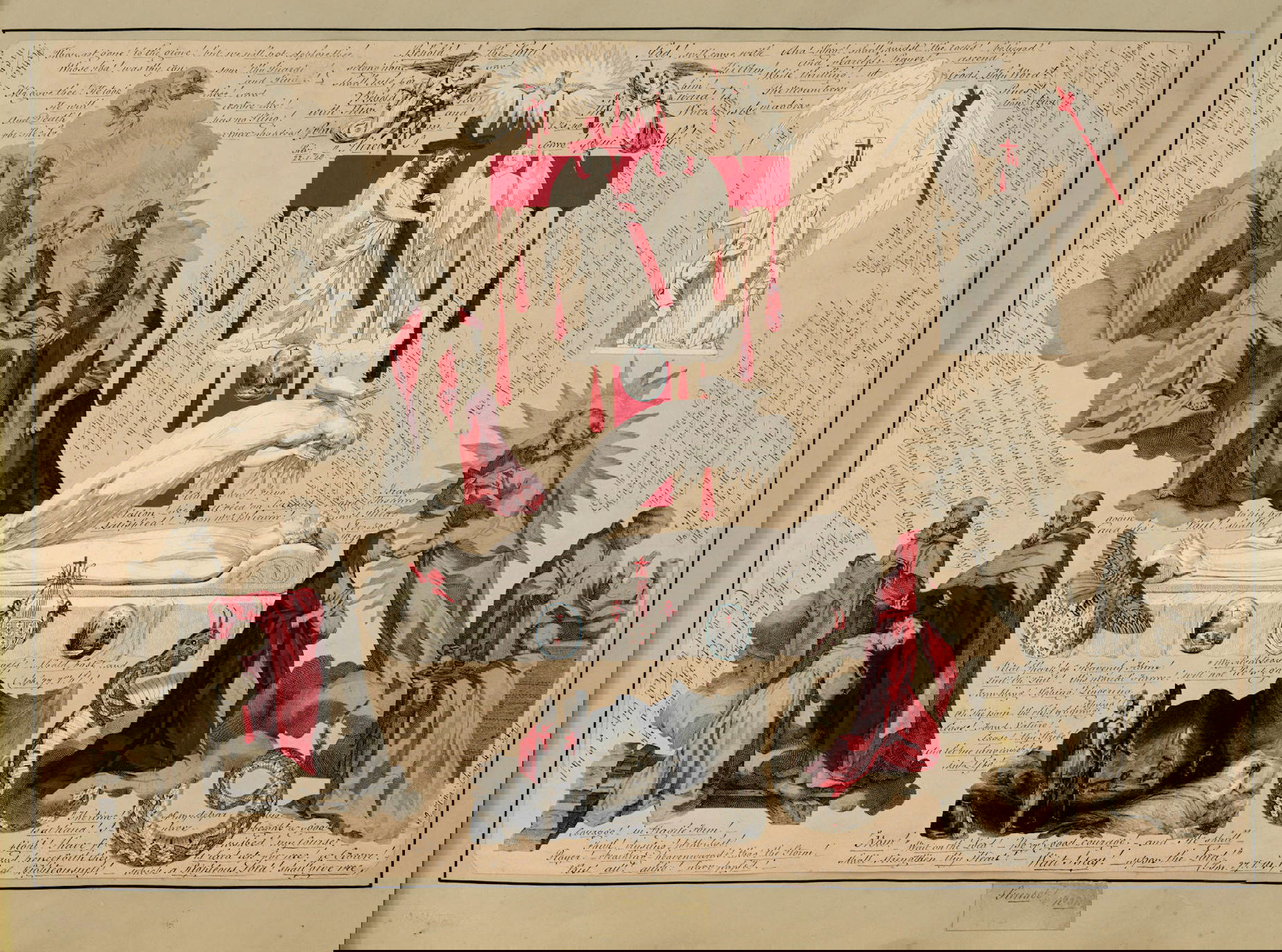 John Bingley Garland collage from Evelyn Waugh's Blood Book