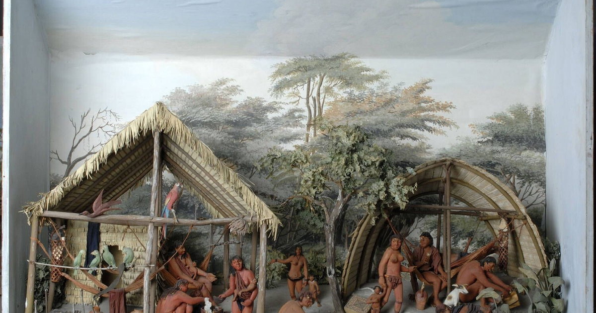 ‘Diorama of an indigenous scene’ by Gerrit Schouten (1819)