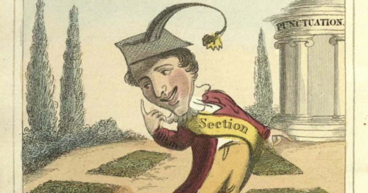 ‘Section’ by Mr. Stops from Punctuation Personified (1824) | Public ...