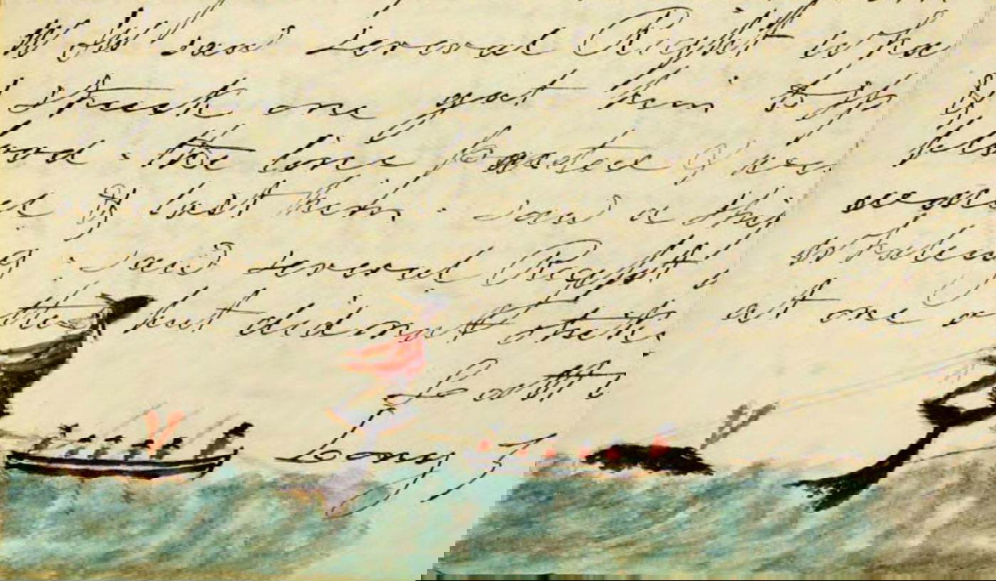 Whaling logbook illustration