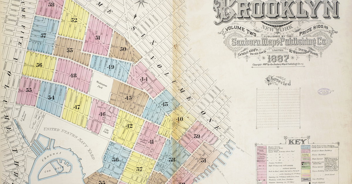 ‘Sanborn Map of Brooklyn’ by Sanborn Map Company (1887) | Public Domain