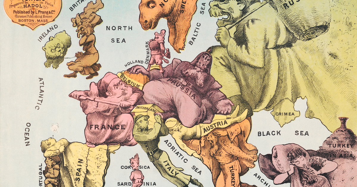 ‘Map of Europe for 1870’ by Paul Hadol (1870)